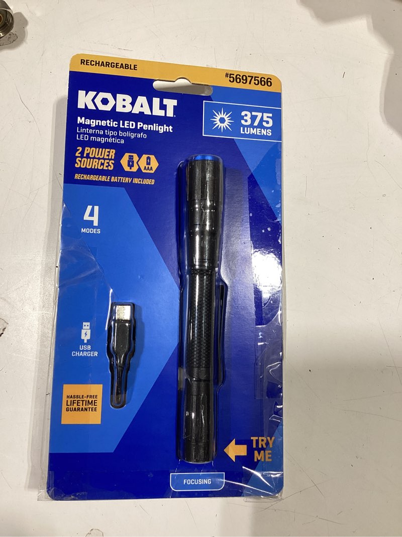Condition photo showing Good Condition for Kobalt 375-Lumen 4 -Adjustable Mode LED Rechargeable Flashlight