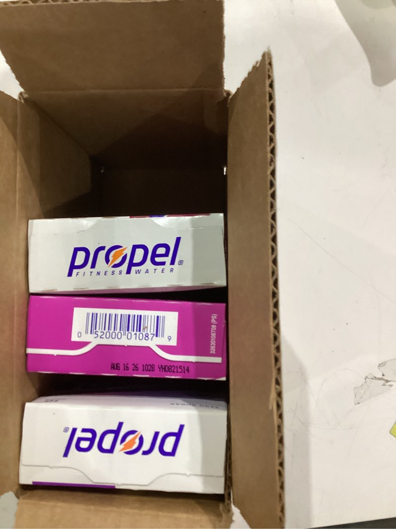 Condition photo showing New/Like New for Propel Electrolyte Enhanced Water Drink Mix Powder Packets, Grape Variety Pack, Zero Calorie & Zero Sugar Hydration with Electrolytes and Vitamins C & E (30 Packets) Grape Variety 2.5g (Pack of 30)