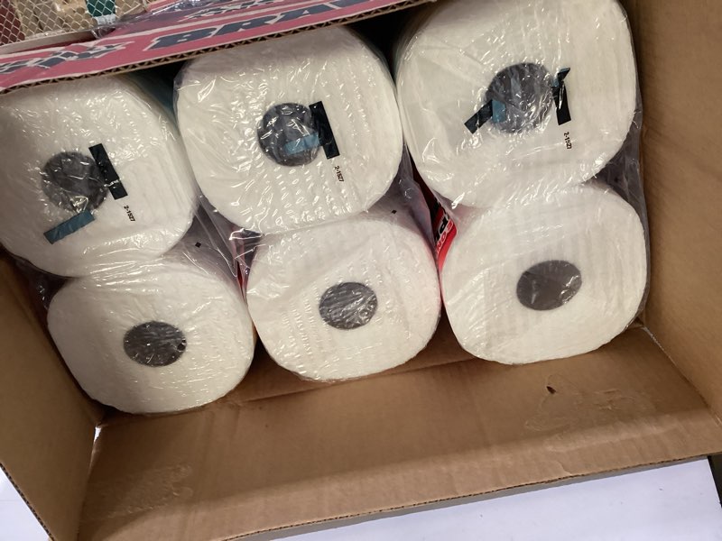 Condition photo showing New/Like New for Brawny Tear-A-Square 3-Ply Paper Towels, 12 XL Family Rolls = 30 Regular Rolls, Strong, Absorbent, and Durable with 3 Sheet Sizes (Quarter, Half, Full) New