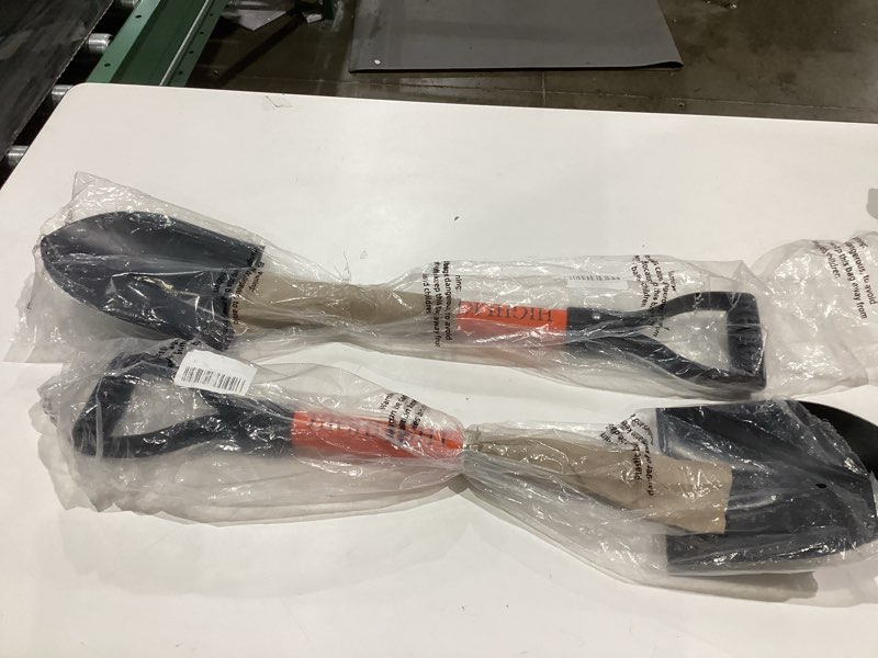 Condition photo showing New/Like New for HIGHLIGHT Small Shovels,Gardening Shovel for Digging, Mini Kids Shovel, Length 28 Inches, D Handle, for Metal Beach, Camping, Snow, Fiberglass Handle, Orange