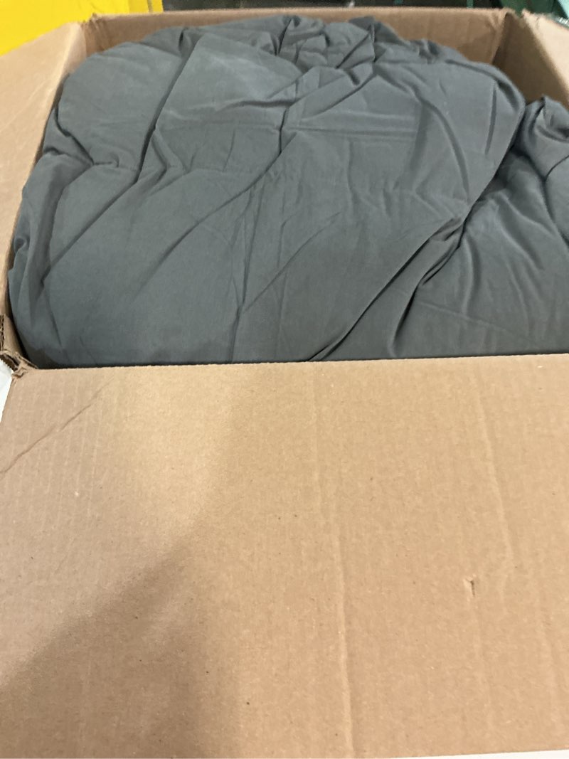 Condition photo showing Good Condition for cosybay oversized king size feather down fiber comforter - grey 100% cotton duvet insert - luxury all season hotel bedding comforter,medium warmth 116 x 98 inch oversized king grey/all season