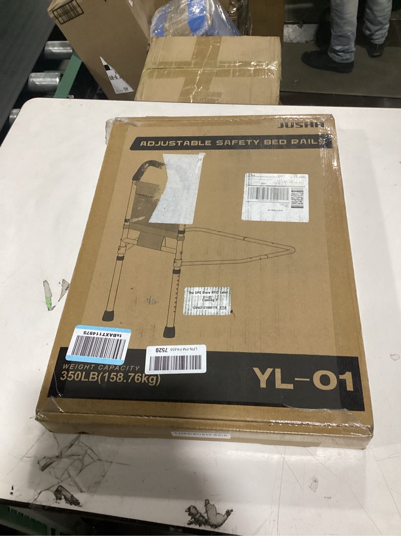 Condition photo showing New/Like New for Adjustable Safety Bed Rails with Storage Pocket for Elderly Adults, ASTM F3186-17 Certified, Non-Slip Ergonomic Handle?Assist Handrail with Retention Strap, 350LBS Capacity