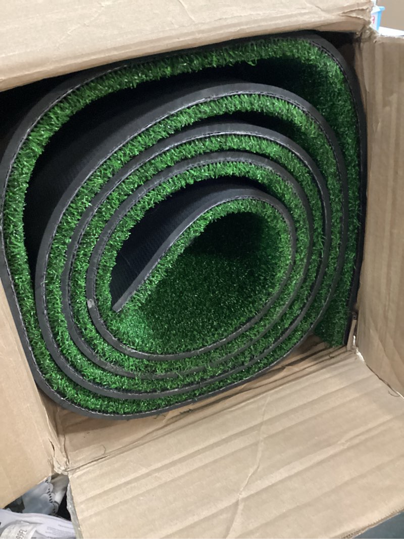 Condition photo showing Good Condition for softball pitching mat with rubber 10x3 ft softball pitching mound with antifade turf and antislip foam backing fastpitch equipment for softball and baseball pitchers practice clay and green matt
