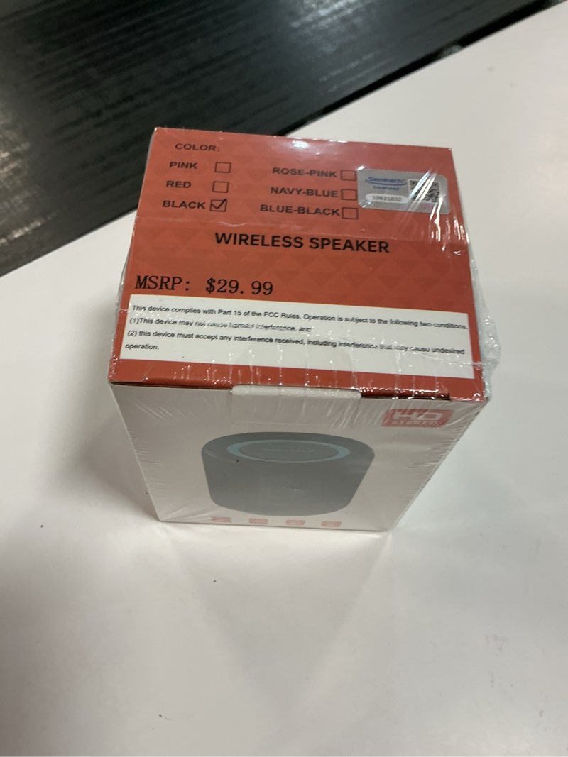 Condition photo showing New/Like New for Bluetooth Speaker Wireless,IP67 Waterproof & Dustproof Portable Speaker with Lights,15W Loud Stereo Sound, 2500mAh Battery All Day Playtime, TWS Pairing, BT5.3, Home/Party/Outdoor/Beach (Black)