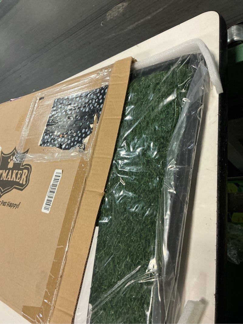 Condition photo showing Good Condition for artificial grass puppy pad for dogs and small pets ? reusable potty-training pad with tray ? dog housebreaking supplies by petmaker (16 x 20)