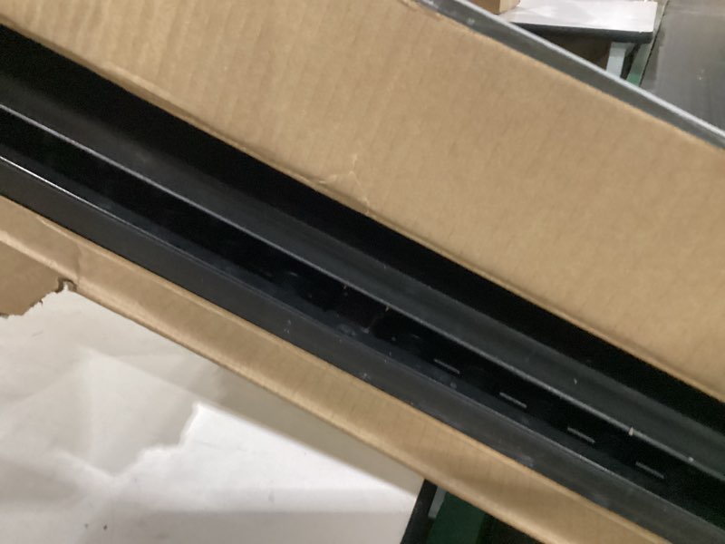 Condition photo showing As Is for Black, not white Folding Table 4 Foot Portable Heavy Duty Plastic Fold-in-Half Utility Table Small Indoor Outdoor Adjustable Height Folding with Carrying Handle, Camping and Party,White | Portable, Heavy Duty, Fold-in-Half, Indoor Outdoor, Adjustable Height, Folding