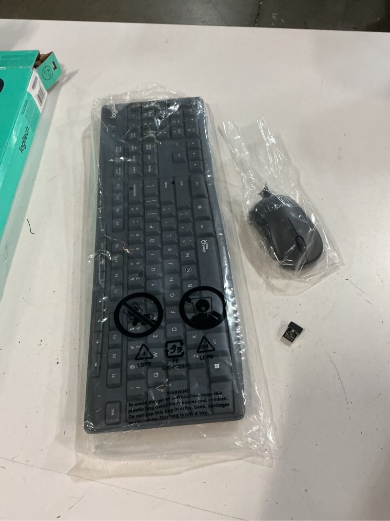 Condition photo showing New/Like New for Logitech MK270 Wireless Keyboard and Mouse Combo for Windows, 2.4 GHz, 8 Multimedia Keys, PC, Laptop, Wireless Keyboard Compact Mouse Combo - Black Black 1 Pack Combo