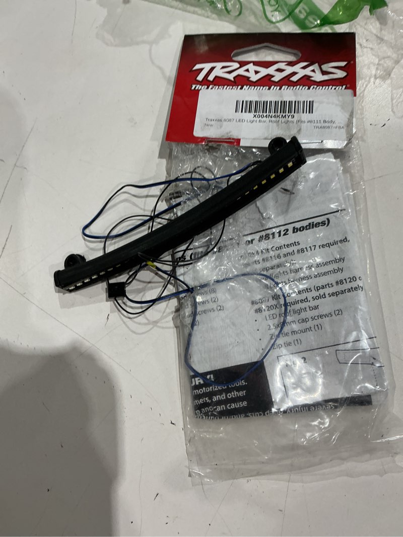 Condition photo showing As Is for traxxas 8087 led light bar, roof lights (fits #8111 body, requires #8028)