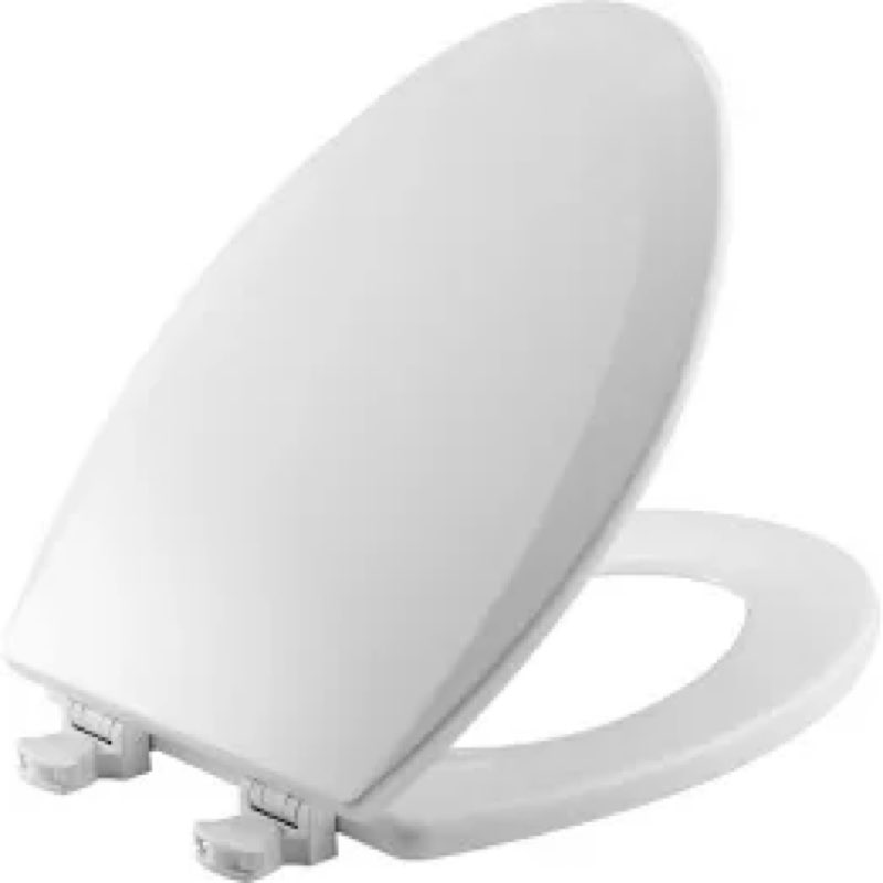 bemis elongated closed-front toilet seat and lid with easy clean hinge