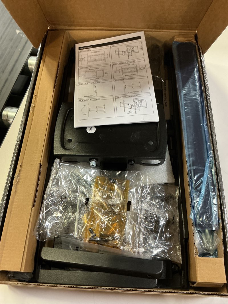 Condition photo showing Good Condition for usx mount full motion tv wall mount for 47-90 inch tvs universal swivels tilts extension leveling hold up to 132lb max vesa 600x400mm, 16" wood stud