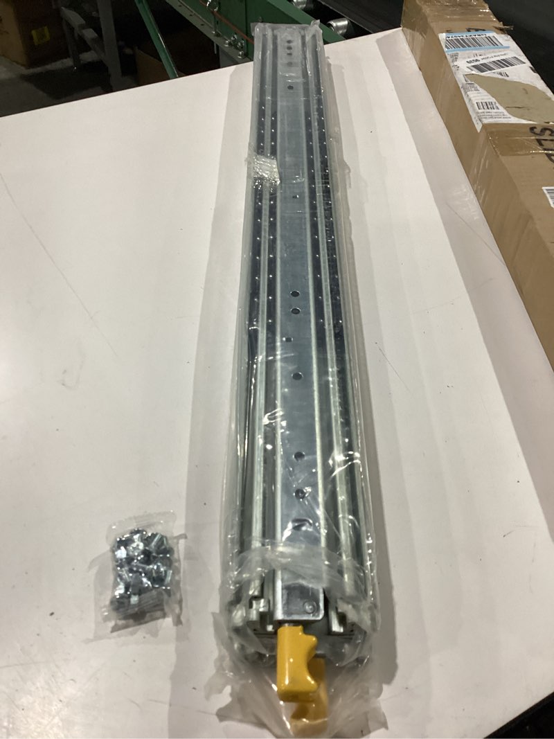 Condition photo showing New/Like New for 1 pair heavy duty drawer slides with lock 18 20 22 24 26 28 30 32 34 36 38 40 44 48 52 56 60 inch 500 lb load capacity side mount full extension ball bearing rail, 30 inch 76mm wide-with lock 30 inch