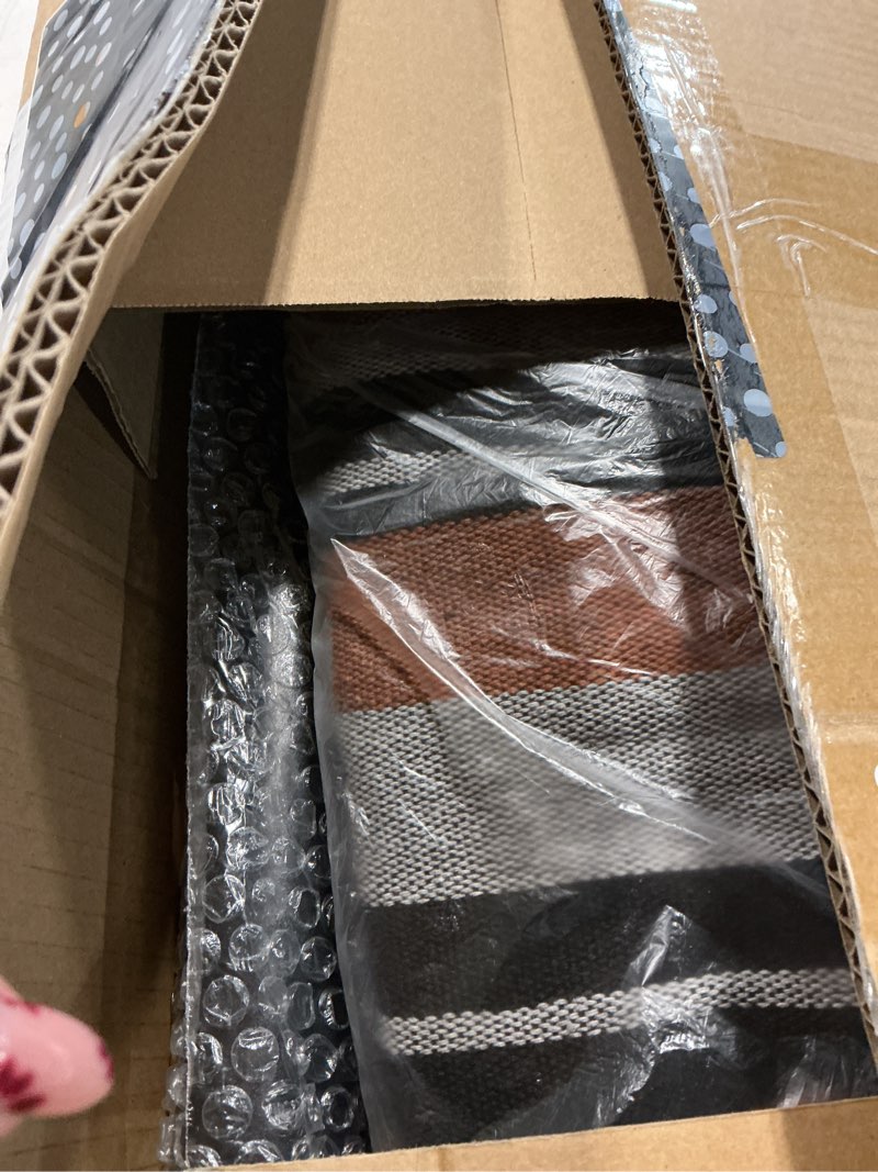 Condition photo showing New/Like New for 600lbs hammock with stand for outside, 2 person portable hammock with side storage, carrying bag, expend wooden bar for outdoor or indoor (brown black)