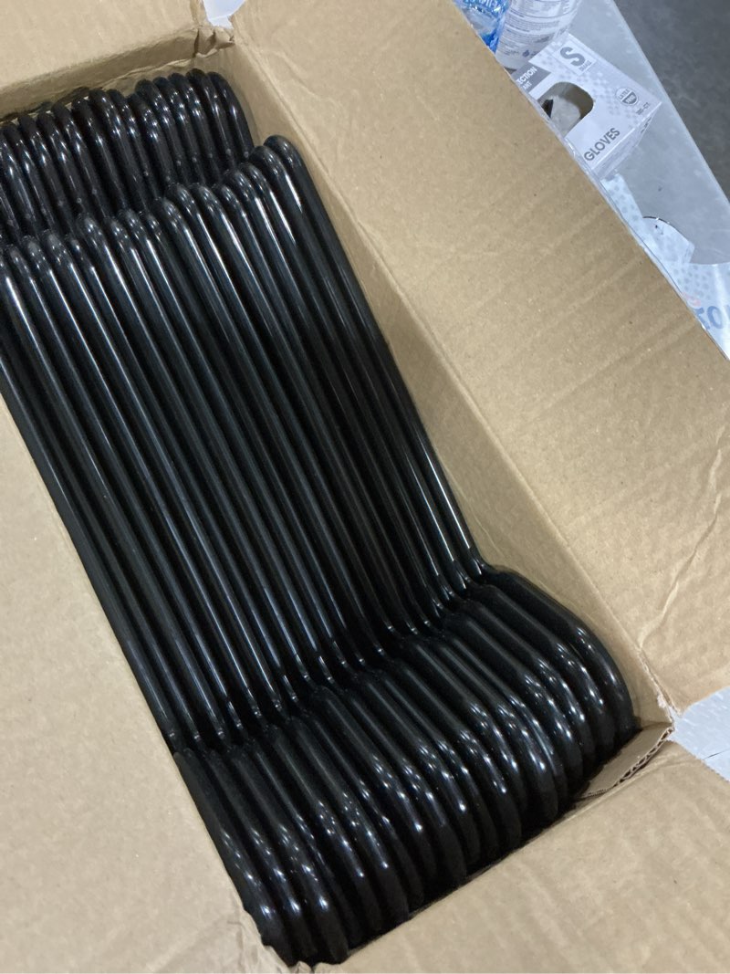 Condition photo showing Good Condition for house day quality plastic clothes hangers 38 pack – super heavy duty 20lb capacity thick strong closet hangers black for adult clothing – durable for coats, jackets, jeans, pants 38 pack black