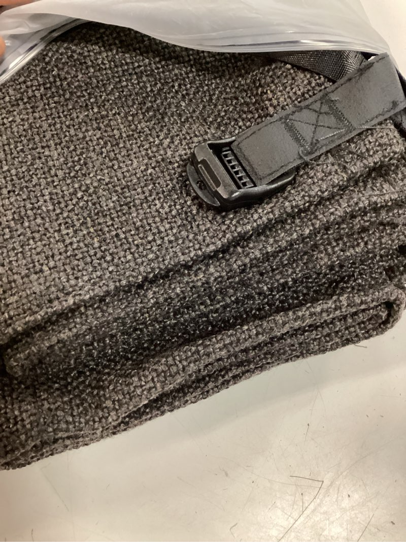 Condition photo showing New/Like New for baby fabric gate for stairs banisters - dog and pet safety barrier gates for stairway - no drill banister to banister baby kids gates for stairs (dark gray, wide 48" to 55" height 34") dark gray wide 48" to 55" height 34"