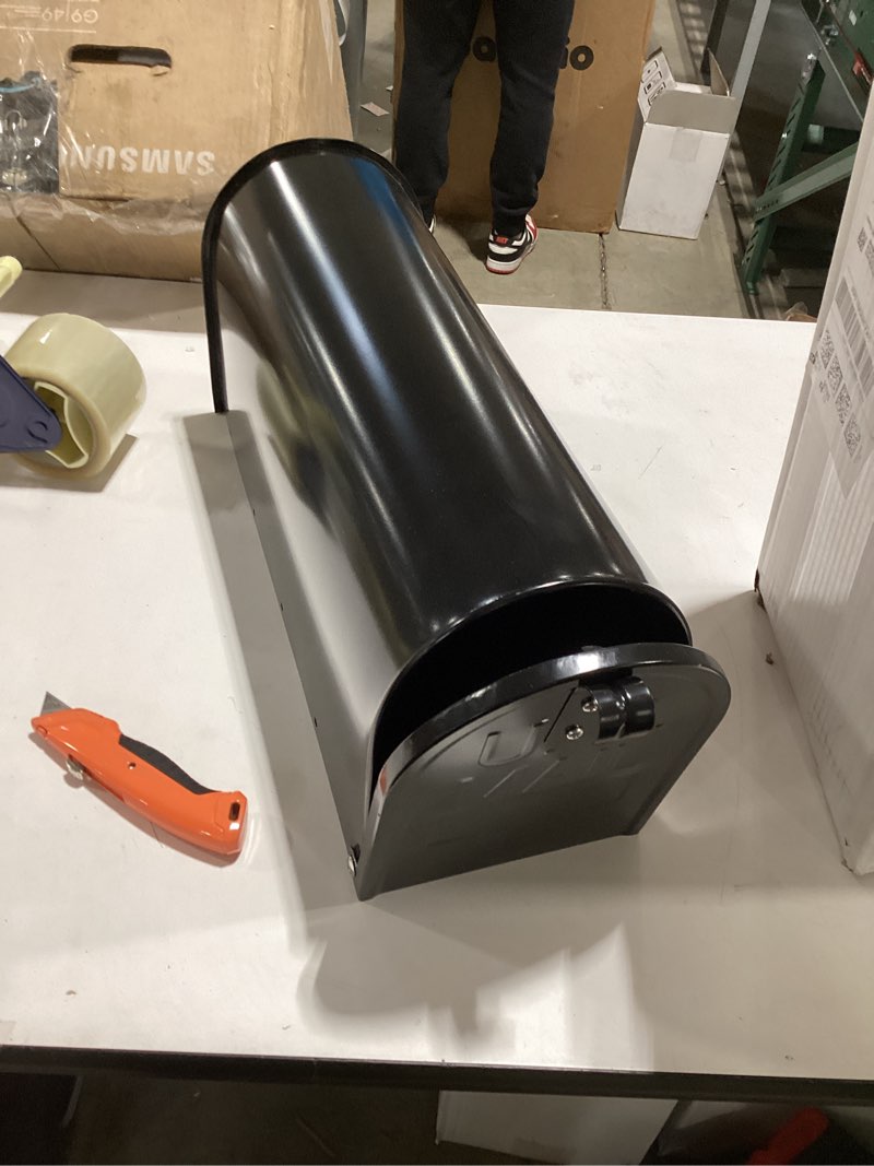 Zinovo Metal Post Mount Mailboxes for Outside,Galvanized Steel,Waterproof,Medium Capacity,Red Flag I