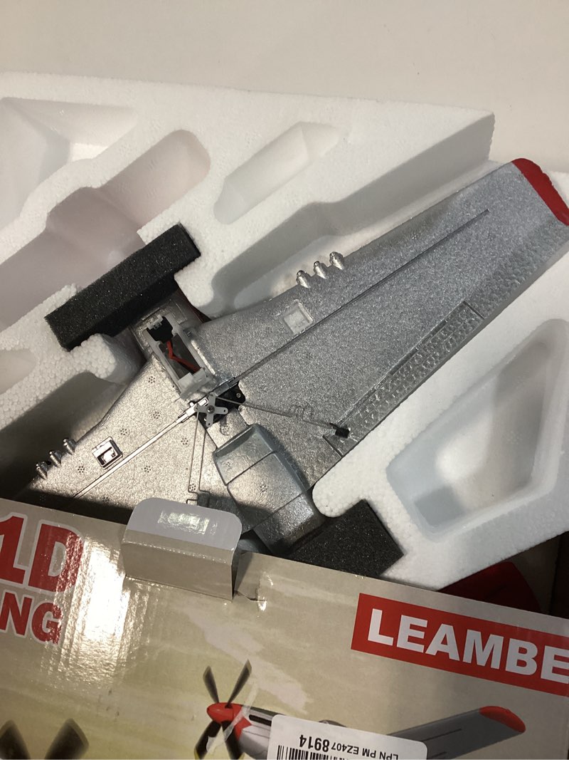 Condition photo showing As Is for leambe 4 channel rc plane, ready to fly aerobatic aircraft, easy control for beginners, p51 mustang rc airplane best gift for adults white large