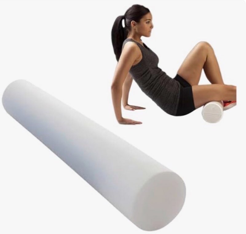 sammons preston foam therapy roll, round 4" x 36" high density foam roller for exercise, physical therapy, rehabilitation, body balance, motor control, mobility, and flexibility