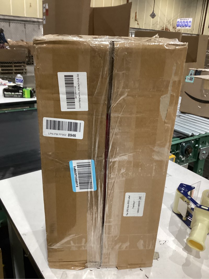 Condition photo showing Good Condition for American Mahjong Game Set, Portable Carrying Bag,Acrylic 160 Tiles,Western Mahjong Tiles Set,Complete Ma Jong Set Acrylic-Red