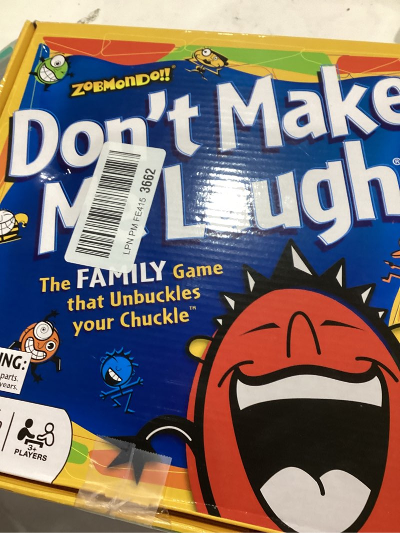 Condition photo showing As Is for Zobmondo!! Don't Make Me Laugh! The Silly Reinvented Charades Party Game | Hilarious for Families and Kids | Multi-Award Winner