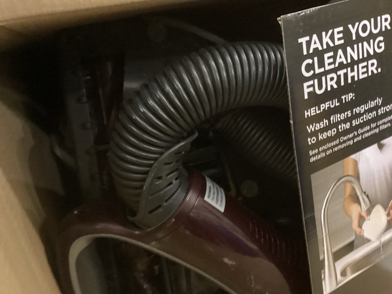 Condition photo showing As Is for Shark NV752 Rotator Powered Lift-Away TruePet Upright Vacuum with HEPA Filter, Large Dust Cup Capacity, LED Headlights, Upholstery Tool, Perfect Pet Power Brush & Crevice Tool, Bordeaux