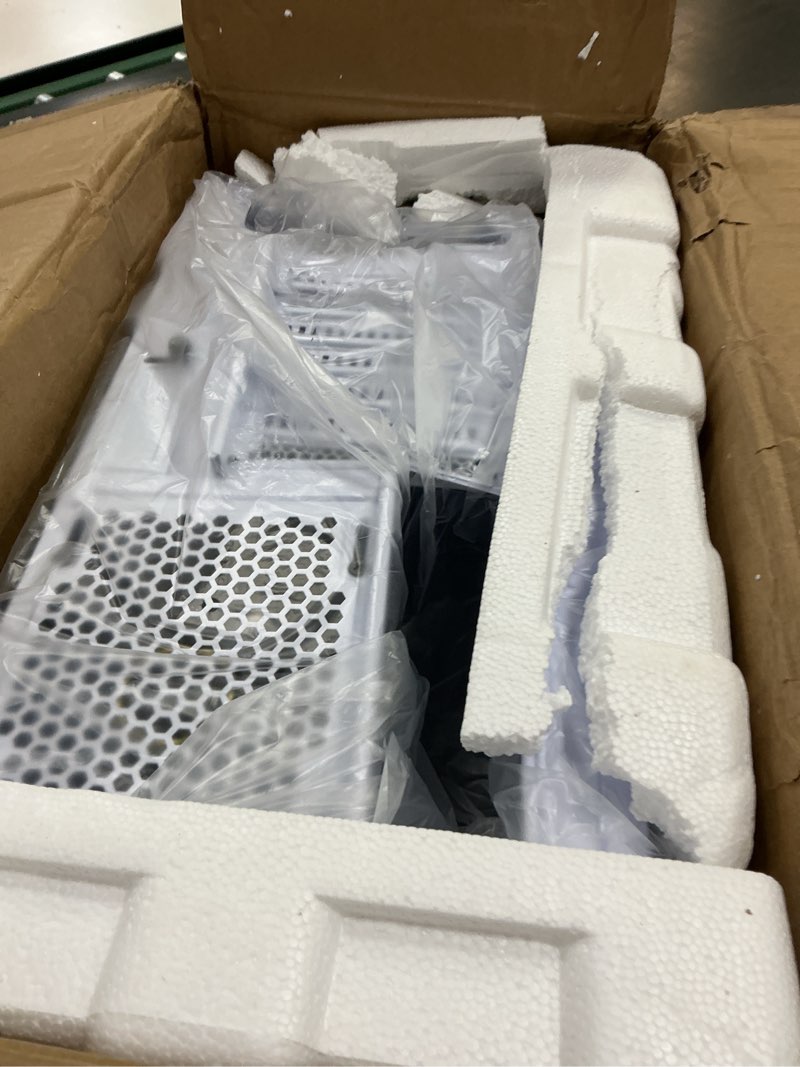 Condition photo showing As Is for GAMDIAS White RGB Gaming ATX Mid Tower Computer PC Case with Side Tempered Glass Panel and a Magnetic Dust Filter & 3 Built-in 120mm ARGB Fans