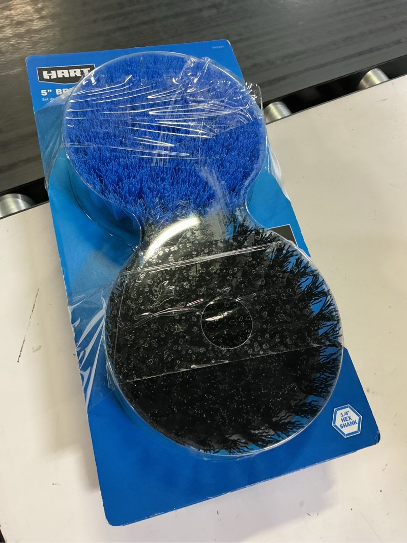 Condition photo showing New/Like New for hart 5\\\" bristle brushes (2-pack), medium and hard bristle cleaning brush