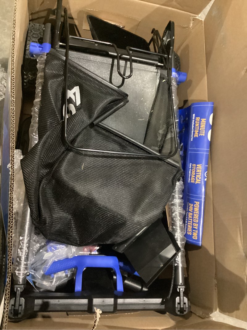 Condition photo showing As Is for kobalt 40-volt 21-in brushless battery push lawn mower 6 ah (battery and charger included