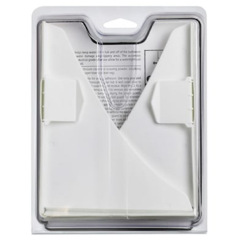 Magic 2-Pack White Splash Guards - Protect Floors, Eliminate Water, Instant Bond