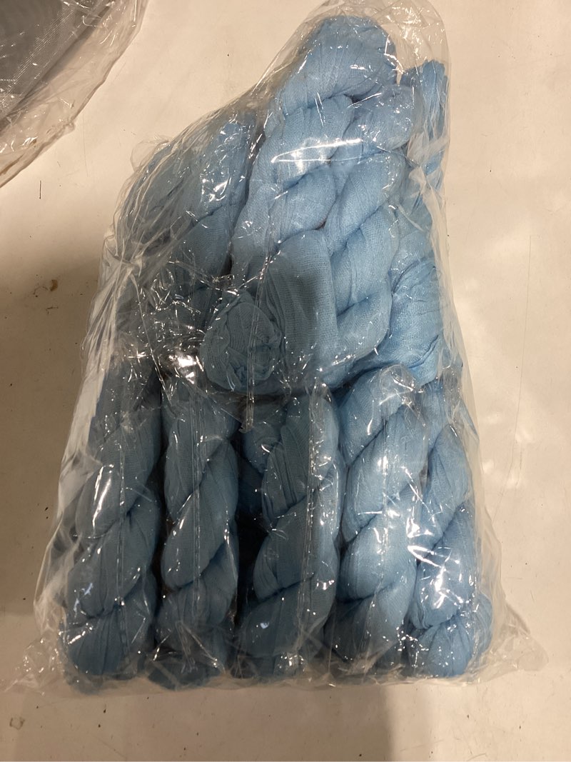 Condition photo showing Good Condition for 10 pack baby blue table runner 21x120 inch light blue cheesecloth table runner 10ft boho gauze table runners long cheese cloth table runner semi sheer runners for wedding bridal baby shower party baby blue 21"x120"