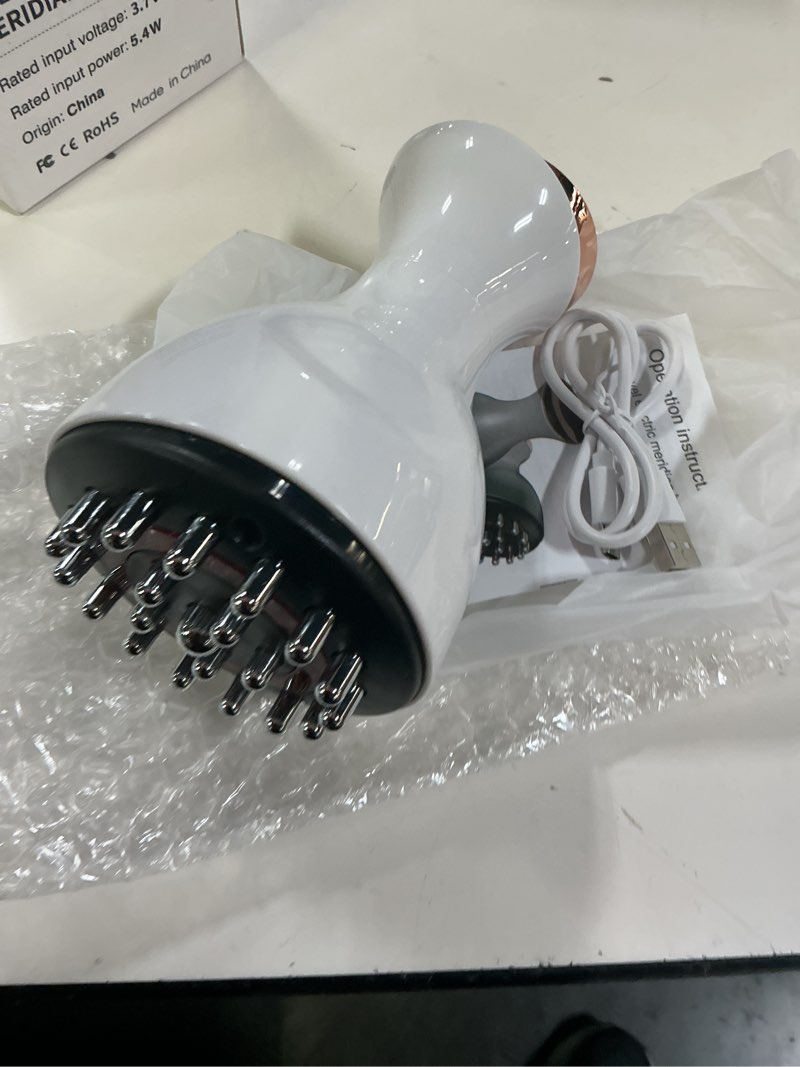 Condition photo showing New/Like New for leg massager for circulation and pain relief, lymphatic drainage & varicose veins support - calf, foot & knee massager with soothingpulse, heat, light & vibration - white
