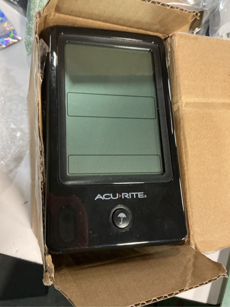 Condition photo showing Good Condition for AcuRite Wireless Rain Gauge with Self-Emptying Rain Collector with Rainfall History, Alerts, and Current Date and Time (02446M) Vertical Display