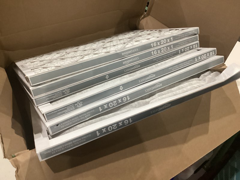 Condition photo showing Good Condition for amazon basics 14x20x1 air filter, merv 8 ac furnace filters, allergy control, electrostatic, removes dust pollen and lint, 6-pack (actual size: 13.75" x 19.75" x 0.75") 14x20x1 merv 8