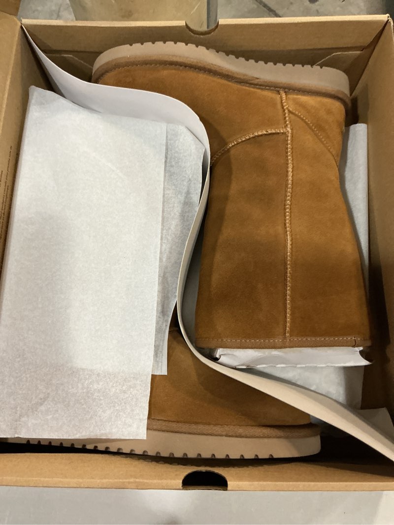 Condition photo showing New/Like New for koolaburra by ugg women's classic tall winter boot 7 chestnut