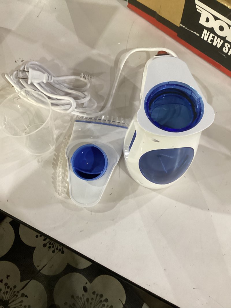 Condition photo showing Good Condition for not tested**** hilife steamer for clothes, portable handheld design, 240ml big capacity, 700w, strong penetrating steam, removes wrinkle, for home, office(only for 120v) (ocean blue)