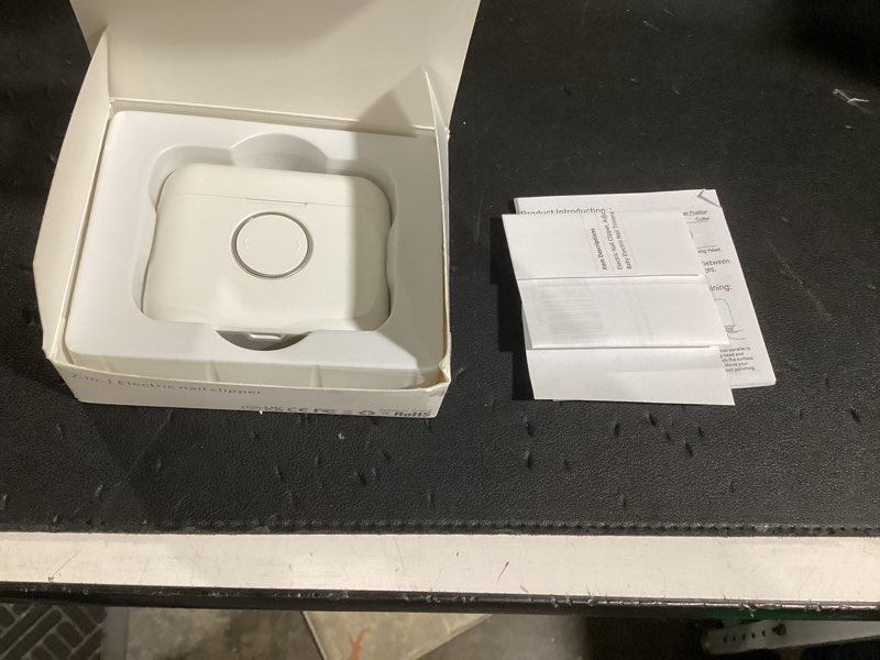 Condition photo showing Good Condition for valentines day gifts for him & her - electric nail clipper, adjustable blade opening for thick nails, electric nail clippers for seniors & adults, baby electric nail trimmer (upgraded white) upgrade - white