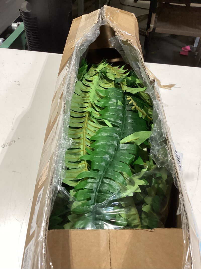 Condition photo showing Good Condition for forest prince 50" artificial boston ferns, fake bush plants, large faux ferns with 96 fronds for outdoors home decor 50" 1 pcs