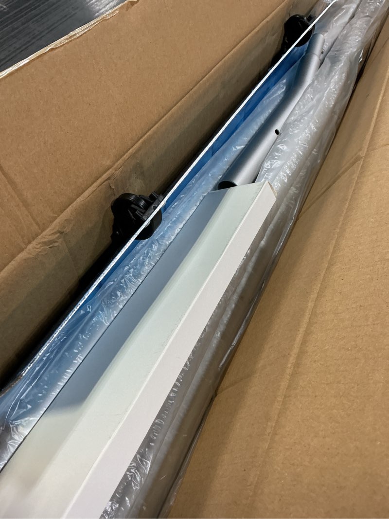 Condition photo showing New/Like New for Snow Roof Rake, 4.8-20Ft Extendable with 26'' Wide Blade and Wheels, Aluminum Telescoping Snow Removal Tool with 5-Section Tube and Anti-Slip Handle, for House Roof, Clearing Trucks, Leaves, Debris