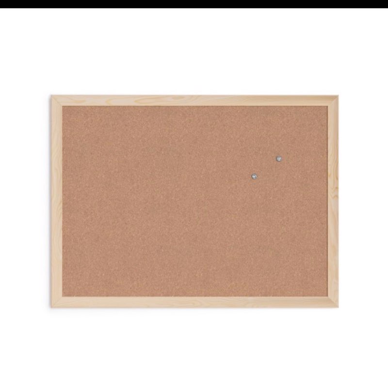 u brands cork bulletin board  24 x 18 inches  birch mdf frame (265u00-01)( broken)
