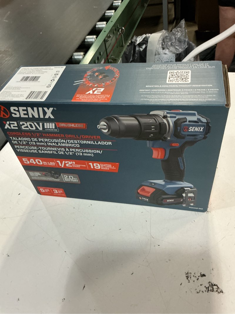 Condition photo showing New/Like New for 20v max brushless lithium-ion 1/2 in. cordless hammer drill kit (2 ah)