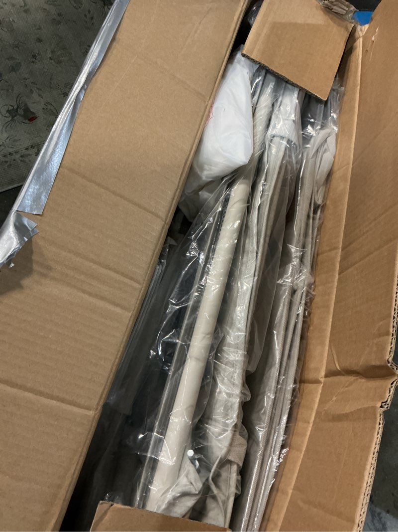 Condition photo showing As Is for BabyBond Portable Baby Changing Table with 2 Storage Baskets, Foldable Changing Table Dresser Waterproof Diaper Changing Table Height Adjustable Changing Station for Infant and Newborn(Beige) Beige with 2 baskets