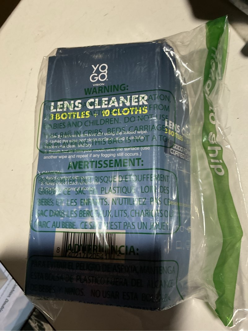 Condition photo showing As Is for lens cleaner spray 3 eyeglass cleaner, with 10 microfiber cloths kit ammonia and streak free safe for eyewear and electronics 13 piece set