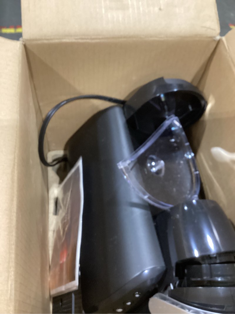 Condition photo showing As Is for keurig k-compact single-serve k-cup pod coffee maker, with 3 brew sizes, smart start feature, 36oz removable reservoir, black