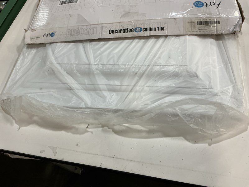 Condition photo showing Good Condition for art3d 12-pack square drop ceiling tile 2ft x 2ft in white, pvc ceiling panel 24 x 24in. - compatible with 15/16" drop ceiling grid system