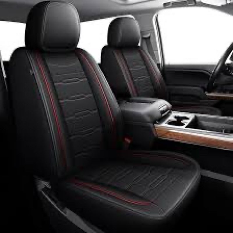 AOMSAZTO Seat Covers Custom Fit for 2007-2018 Chevy Silverado GMC Sierra Pickup 1500 2500HD 3500HD T