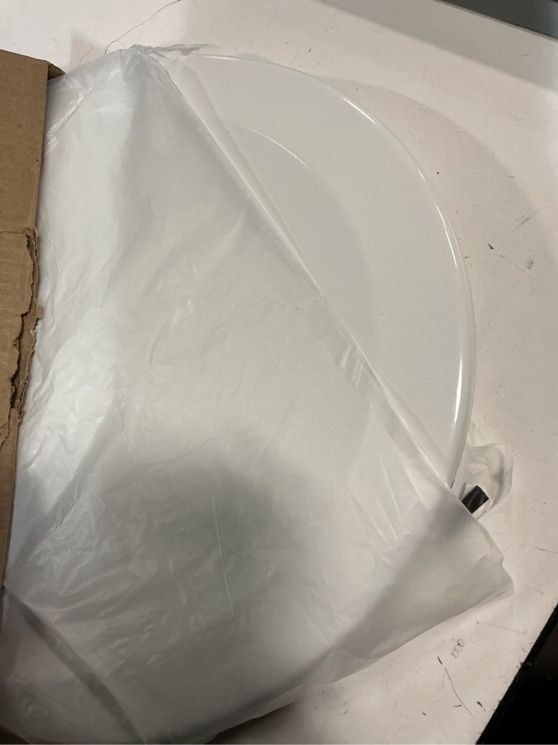 Condition photo showing Good Condition for bemis 550ttt open front durable wood toilet seat, secure hinges stay tight, made in usa, round, white