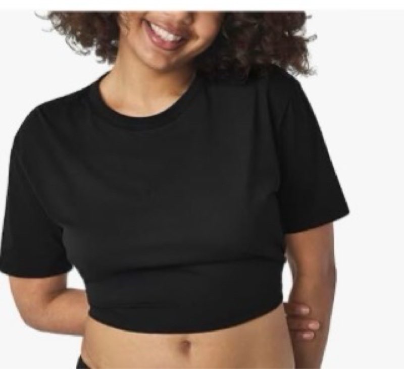 florence by mills womens garden party elastic-back tee black medium