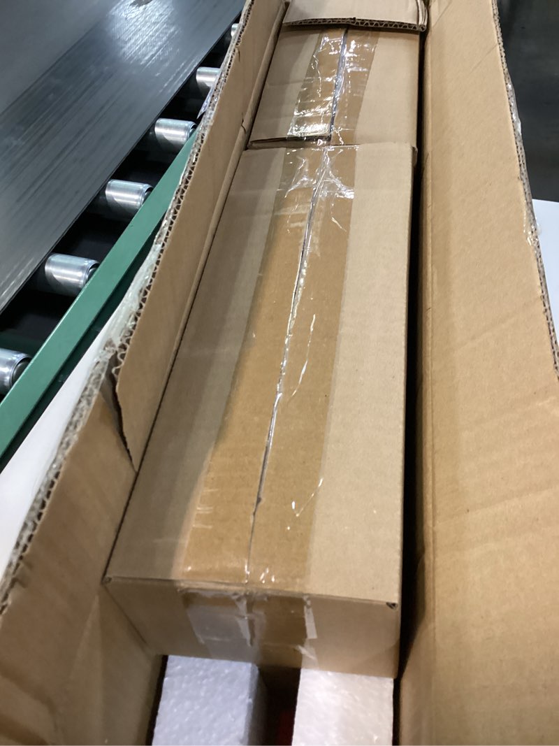 Condition photo showing As Is for SRIWATANA White Floating Shelves, 24 Inch Solid Wood Storage Wall Shelves Set of 4 Display Ledge Shelves Decor for Bedroom, Living Room, Bathroom, Kitchen - White