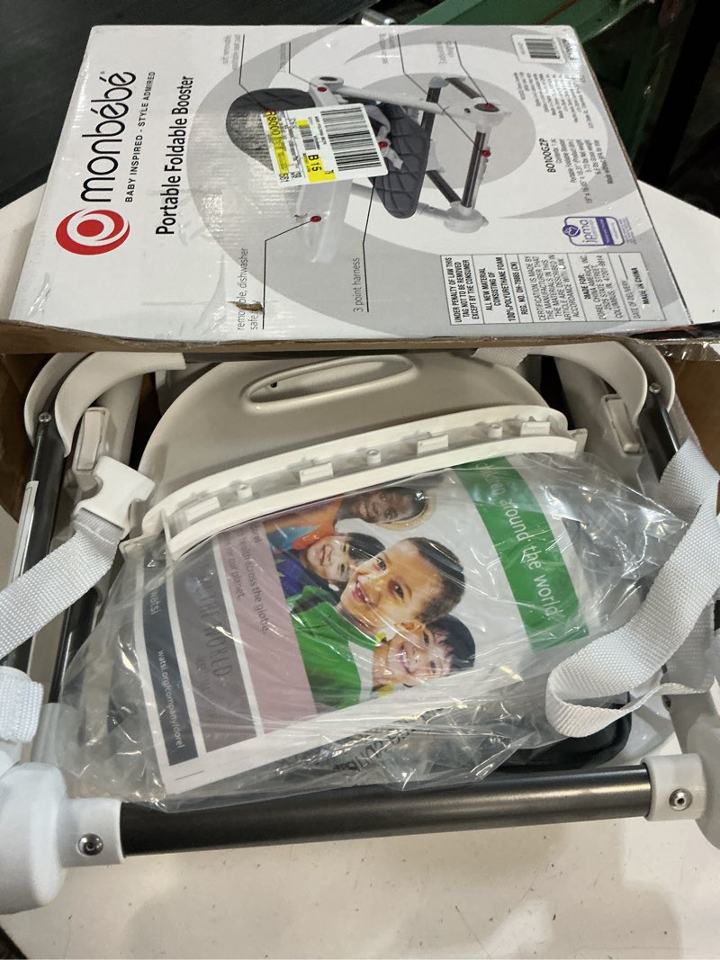 Condition photo showing New/Like New for monbebe portable foldable booster, grey