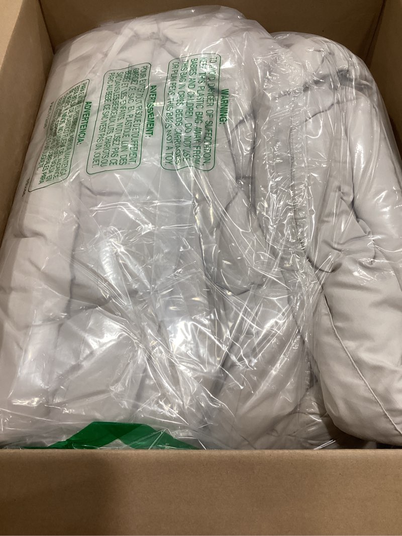 Condition photo showing As Is for litanika oversized king comforter sets linen - 7 pieces bed in a bag oversized king bedding comforter sets, solid lightweight bed set with comforter, sheets, pillowcases & shams linen grey oversized king (120"x98")