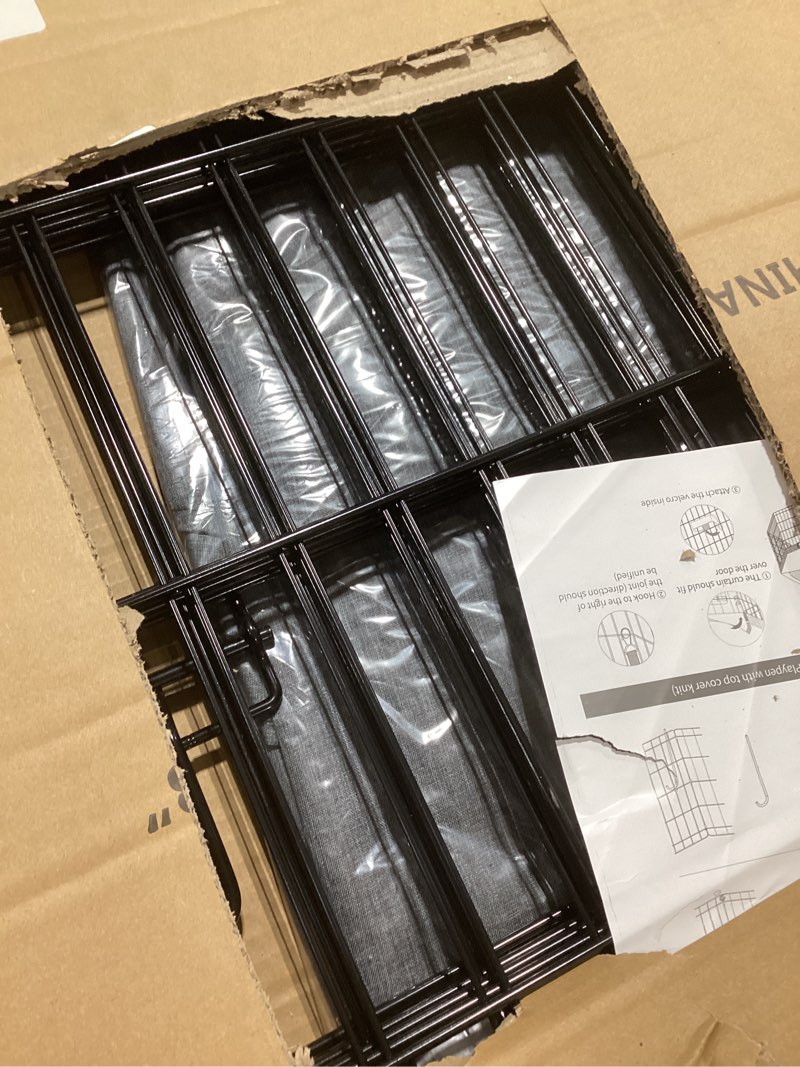 Condition photo showing Good Condition for PETIME Foldable Metal Dog Exercise Pen/Pet Puppy Playpen Kennels Yard Fence Indoor/Outdoor 8 Panel 24" W x 30" H with Bottom Pad (with Bottom pad, 8 Panels 30" H) Playpen+Bottom Pad 8 Panels 30"H